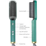 Professional Electric Hair Straightener Brush Heated Comb Straight & Curly Styling Tool - Image 3