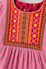 Rose Aura Premium Block Printed Flared Kurti - Image 5
