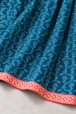 Teal Bloom Paisley Flared Kurti - Image 7